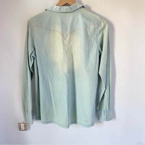 Tasha Polizzi Brentwood Shirt - Chambray - Pearl Button Snaps - SZ S NEW - Picture 9 of 9
